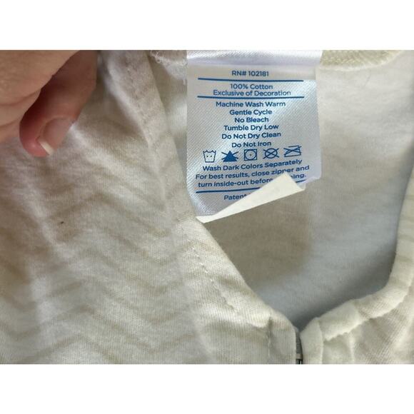 Halo Sleepsack Size Medium 6-12 Months (16-24 Lbs) Unisex White Tan - Picture 4 of 5